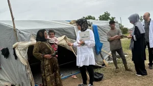 Çiçekdağı Toplum Sağlığı Merkezi hekimleri ve sağlık personelleri, mevsimlik tarım