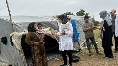 Çiçekdağı Toplum Sağlığı Merkezi hekimleri ve sağlık personelleri, mevsimlik tarım