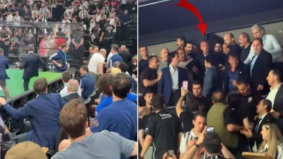 Beşiktaş Fibabanka ve Fenerbahçe Beko arasında oynanan basketbol karşılaşmasının sonlarına