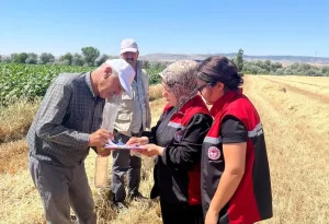 Yerköy İlçe Tarım ve Orman Müdürlüğü, hasat sezonuyla birlikte kırsalda