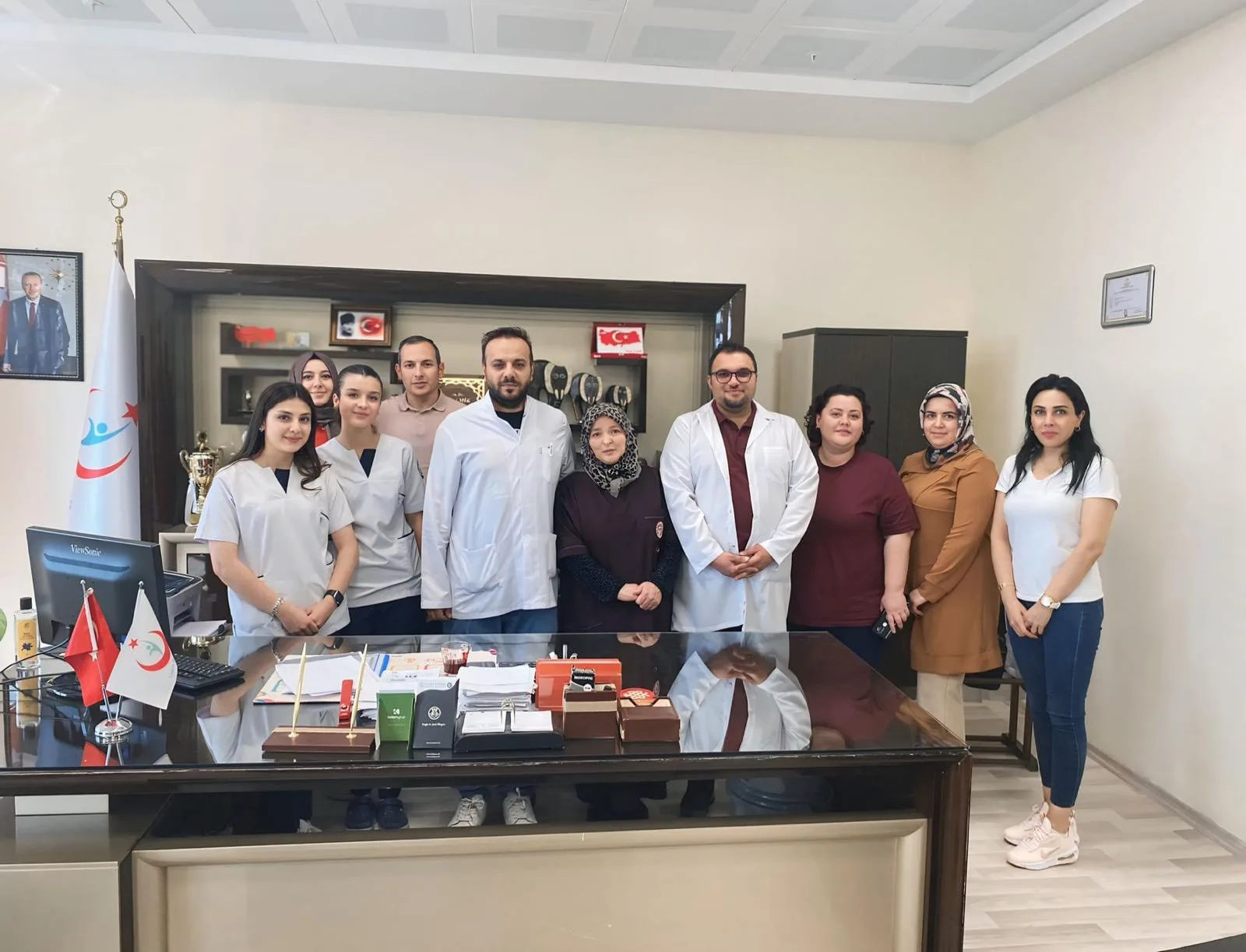 Yerköy Devlet Hastanesi Başhekimi Uzm. Dr. Ali Demir ve yönetim