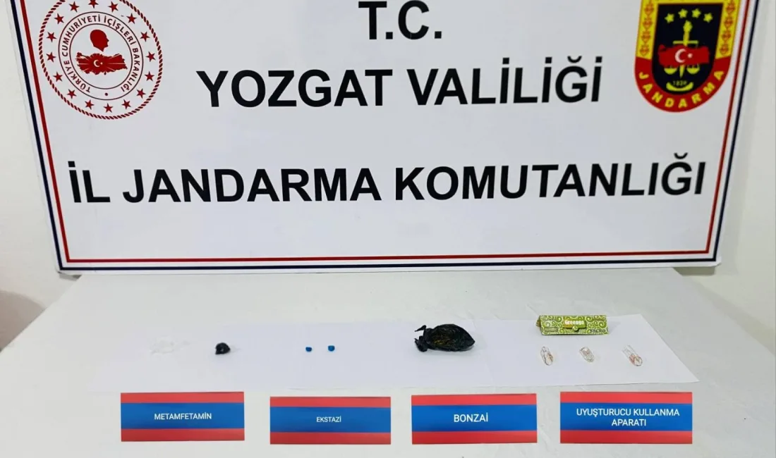 Yozgat İl Jandarma Komutanlığı ekiplerinin yürüttüğü istihbari çalışma sonucu, uyuşturucu