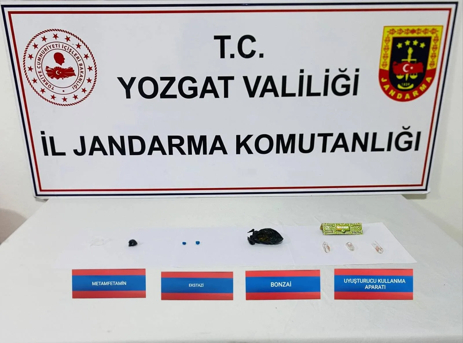 Yozgat İl Jandarma Komutanlığı ekiplerinin yürüttüğü istihbari çalışma sonucu, uyuşturucu