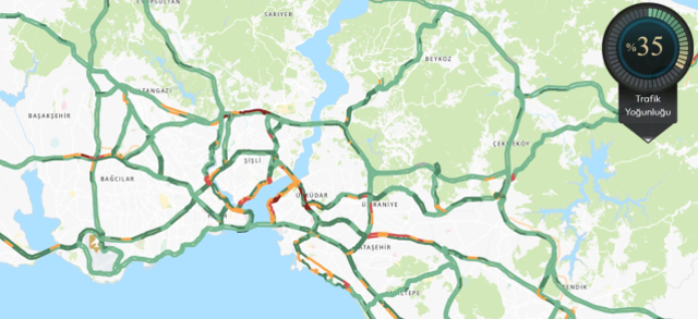 Trafik durumu haritası (CANLI) 15 Temmuz İstanbul'da trafik yoğunluğu yüzde kaç?