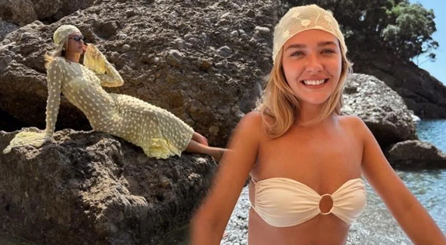 Başarılı oyuncu Melisa Döngel, yaz tatiline İtalya’da devam ediyor. Sarı