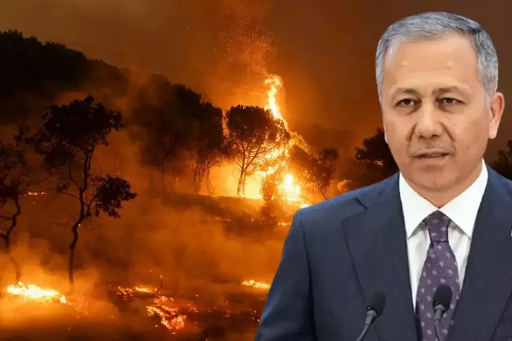 İçişleri Bakanı Ali Yerlikaya, orman yangınlarına ilişkin devam eden soruşturmalarla