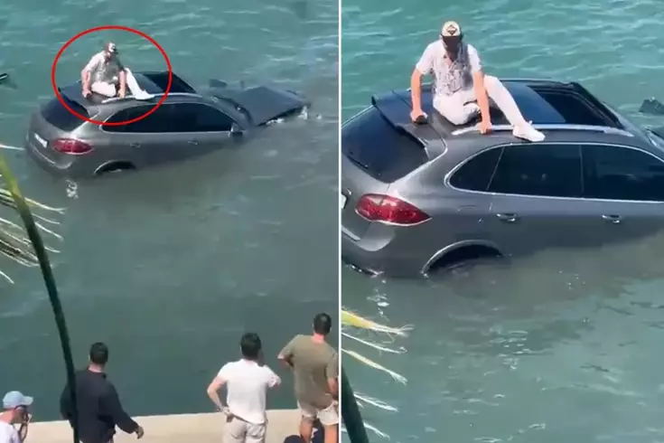 Ayvalık sahilinde kontrolden çıkıp denize yelken açan sıra dışı aracın