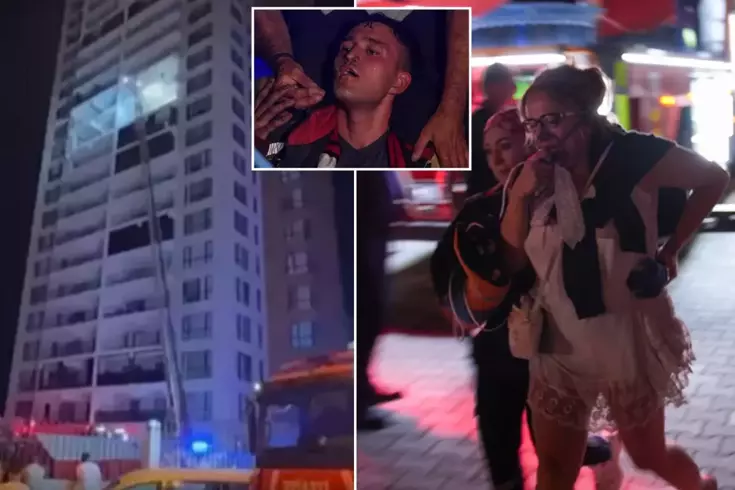 Ankara'nın merkezinde yer alan 26 katlı bir binada çıkan yangında