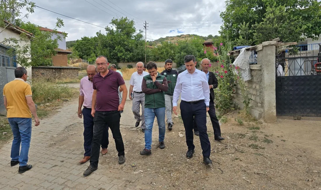 Kaymakam Murat Görmüş, DSİ ve İl Özel İdaresi yetkilileriyle birlikte