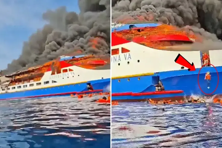 Endonezya açıklarında 280 kişiyi taşıyan bir yolcu gemisi alev alev