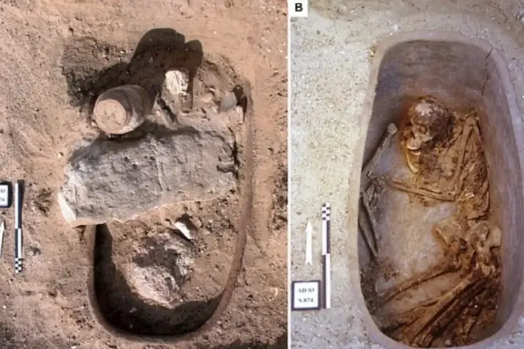 Arkeologlar, Eski Mısır'da 5000 yıl önce yaşamış insanlara ait mezarlıklarda