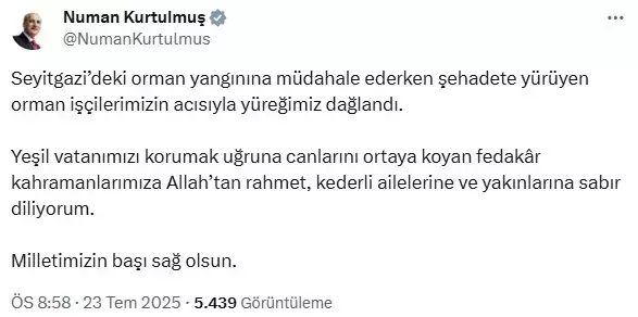 Eskişehir'de yangında alevlerin arasında kalan 10 orman işçisi şehit oldu