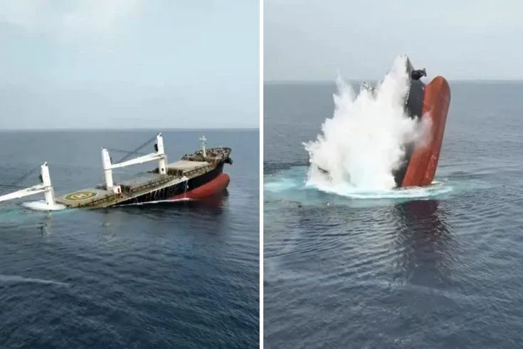 Yemen'deki Husiler, iki önemli kargo gemisini batırarak mürettebat üyelerinden bazılarını