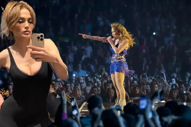 Ünlü şarkıcı ve oyuncu Jennifer Lopez, sahnede hayranının kendisine yaptığı