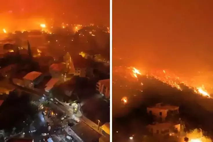 Bursa'nın Kestel ve Gürsu ilçeleri arasında başlayan yangının şiddetini artırmasıyla