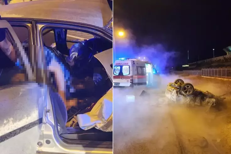 Ankara'nın Etimesgut ilçesinde bir araç ters yöne girerek karşı şeritten