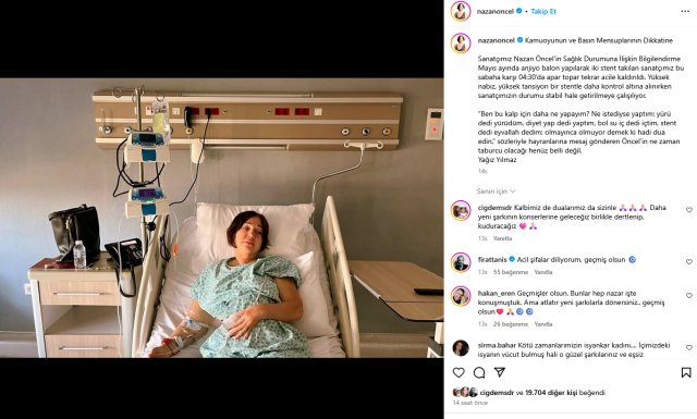 Apar topar hastaneye kaldırılan Nazan Öncel'den yürek yakan paylaşım