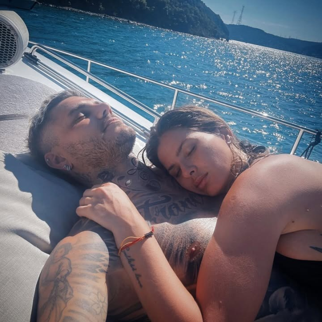 Teknede sarmaş dolaş! Icardi ve Suárez'den aşk dolu paylaşım