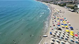 Tekirdağ'da termometreler 33 dereceyi gösterirken, insanlar Kumbağ, Marmaraereğlisi ve Şarköy