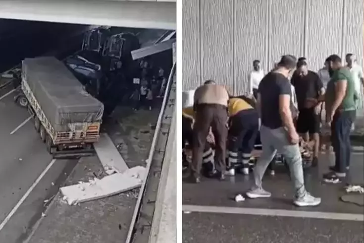 Tosya ilçesinde meydana gelen trafik kazasında otomobil ile TIR çarpıştı.
