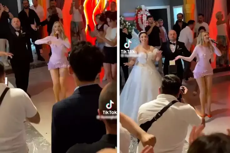 Ünlü Rumen sanatçı Otilia, Giresun'un Görele ilçesinde bir düğüne konuk