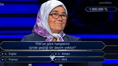  74 yaşındaki Günay Karataş, ATV’de yayınlanan “Kim Milyoner Olmak