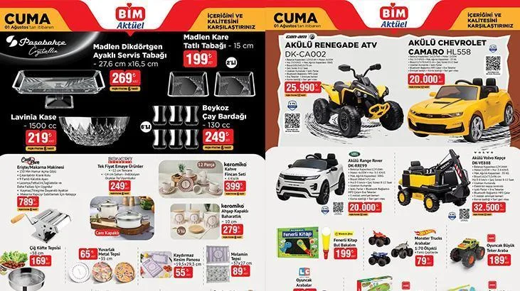  Ağustos ayının ilk Cuma günü raflarda yerini alan BİM