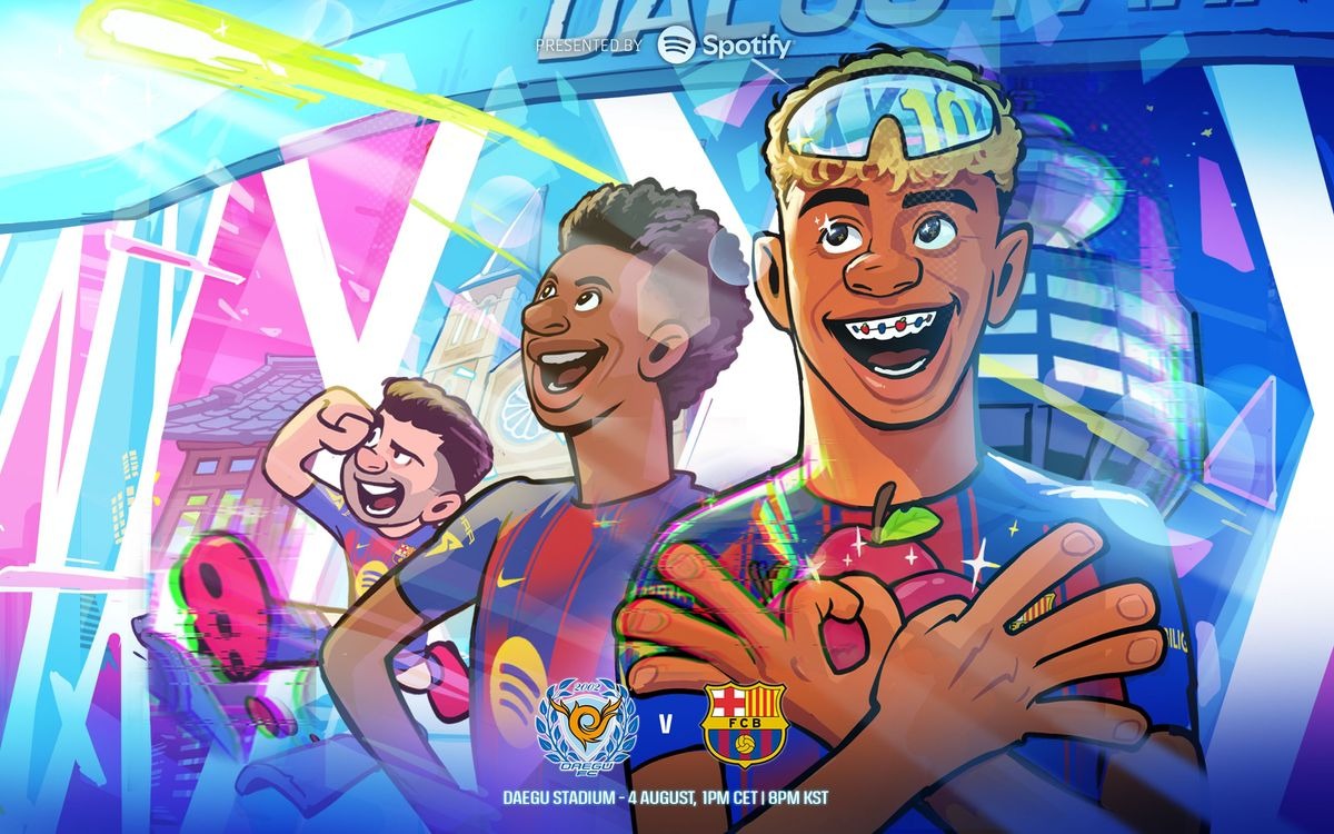 Daegu FC ile FC Barcelona arasındaki kulüp dostluk maçı öncesi