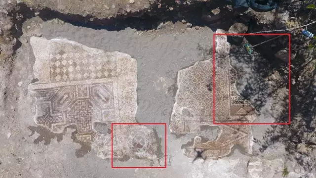 Diyarbakır'da mezar kazısında mozaik, Davut yıldızı ve 6 satırlık dilekçe yazısı ortaya çıktı