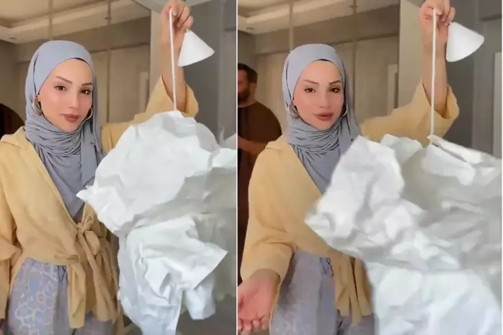 Yeni evlenmiş olan çift, salonları için sadece 20 TL değerindeki