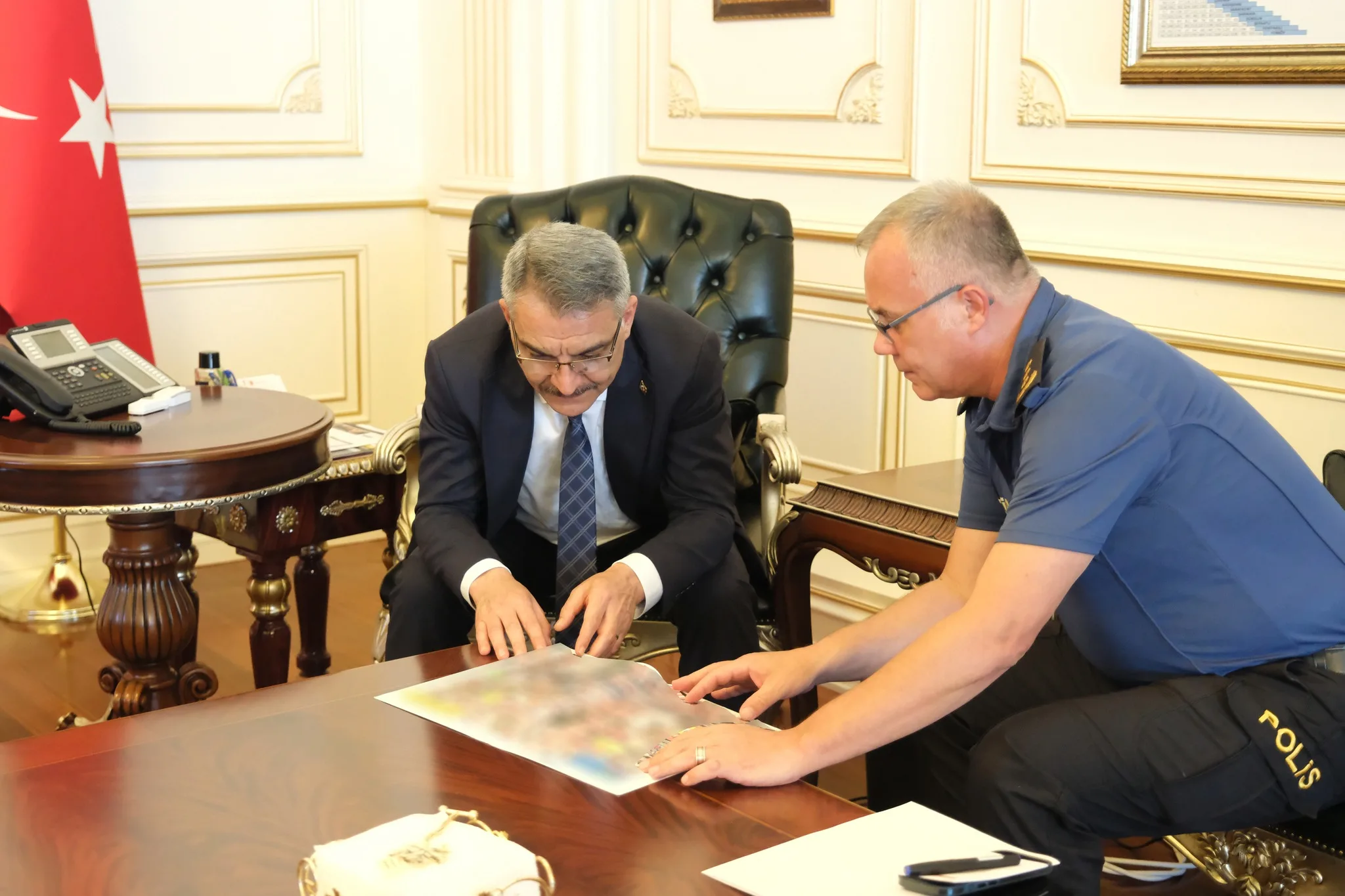 Yozgat Valisi Mehmet Ali Özkan, İl Emniyet Müdür Vekili Cenk