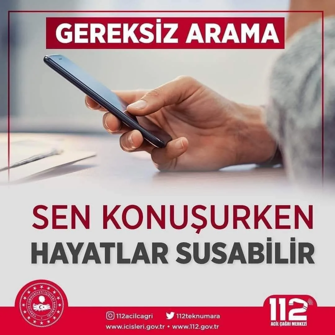 Yozgat Valiliği, vatandaşları gereksiz yere 112 acil hattını aramamaları konusunda