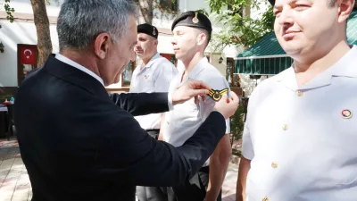 Yozgat Valisi Mehmet Ali Özkan, rütbe terfi töreninde jandarma personelini