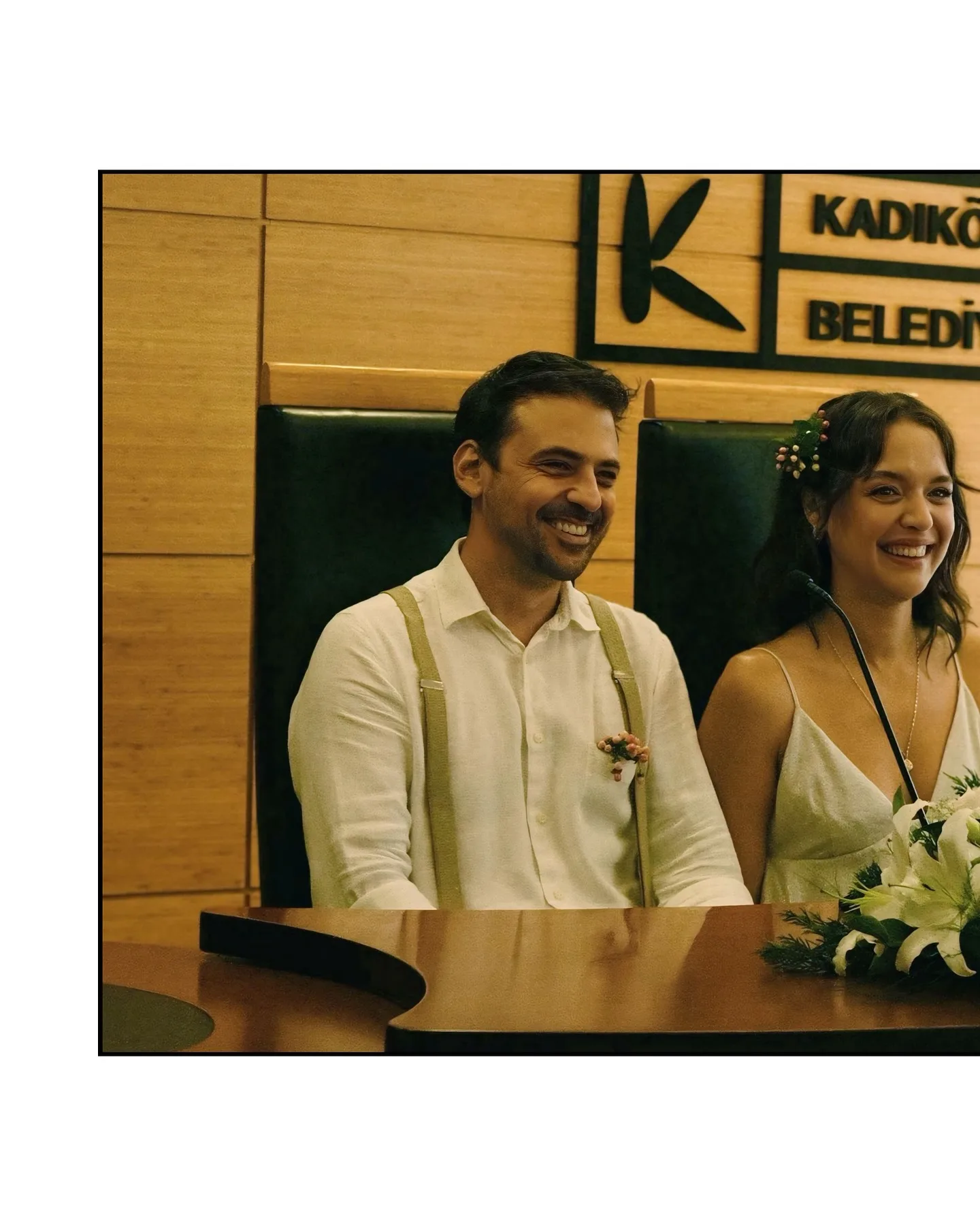 Ünlü oyuncu Seda Türkmen, yapımcı Ilgaz Giritlioğlu ile mutlu bir