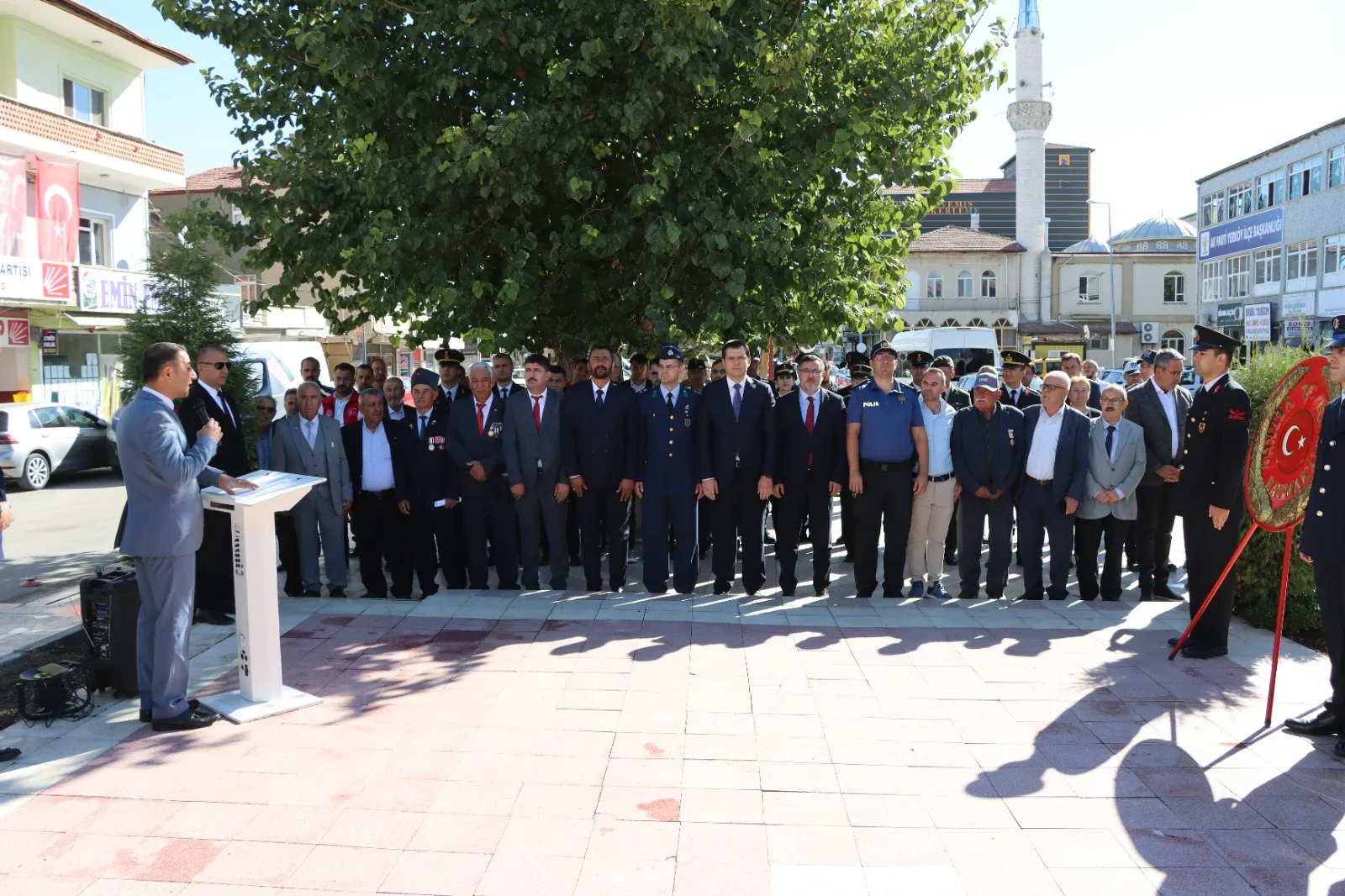 Yerköy’de 19 Eylül Gaziler Günü, Atatürk Anıtı’ndaki çelenk töreni ve