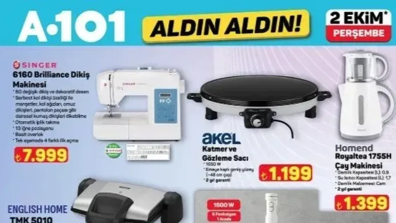 A101, 2 Ekim 2025 tarihinden itibaren raflarda yer alacak aktüel