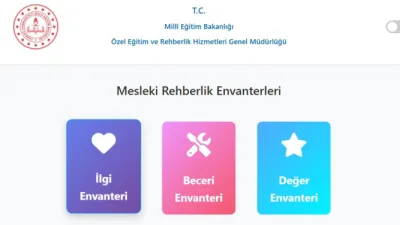 Millî Eğitim Bakanlığınca geliştirilen Mesleki İlgi ve Mesleki Beceri Envanterleri,