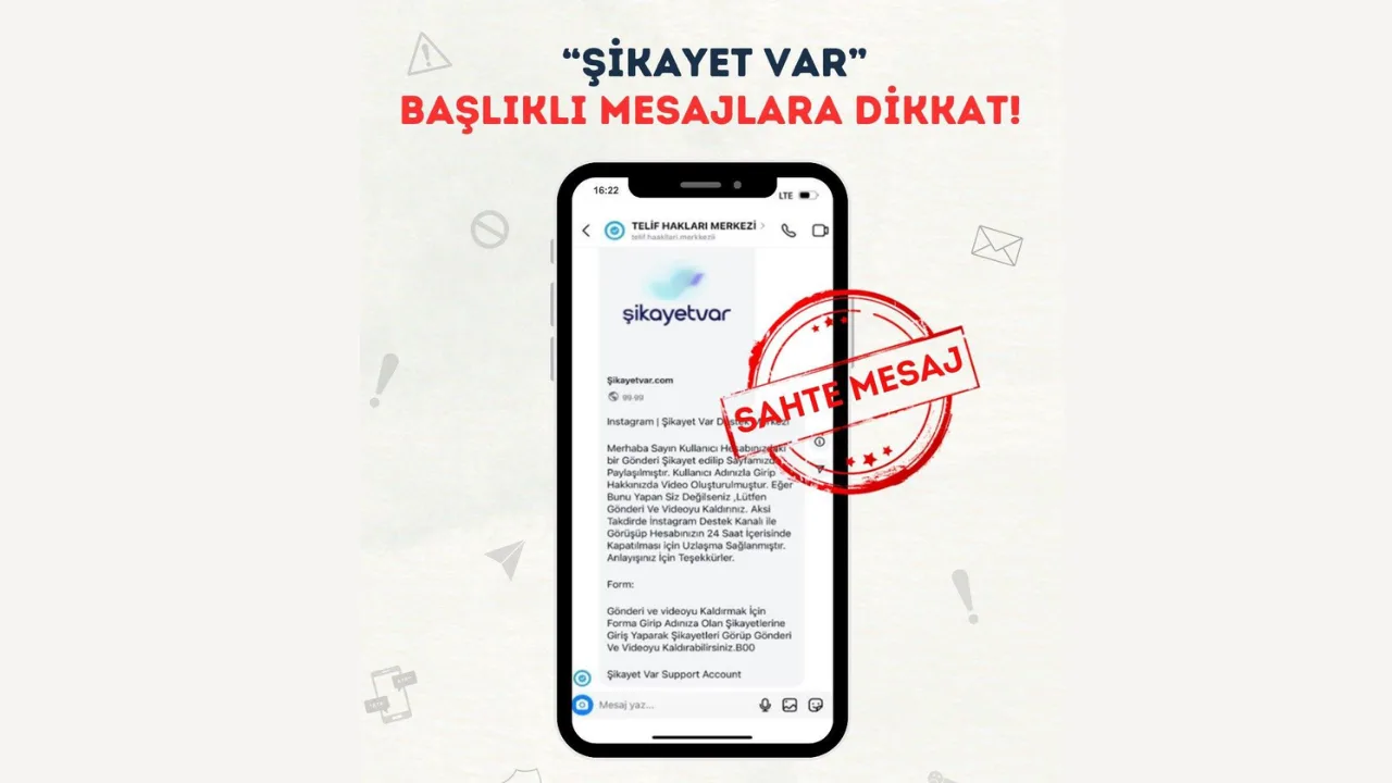 Yozgat Valiliği, sosyal medya üzerinden gönderilen sahte mesajlara karşı vatandaşları