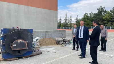 Saraykent’teki Necati Binekçi İmam Hatip Ortaokulu’nda devam eden doğalgaz dönüşüm