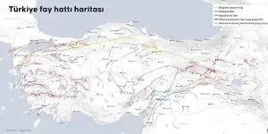 Maden Tetkik Arama Genel Müdürlüğü’nün (MTA) güncellediği diri fay haritası,