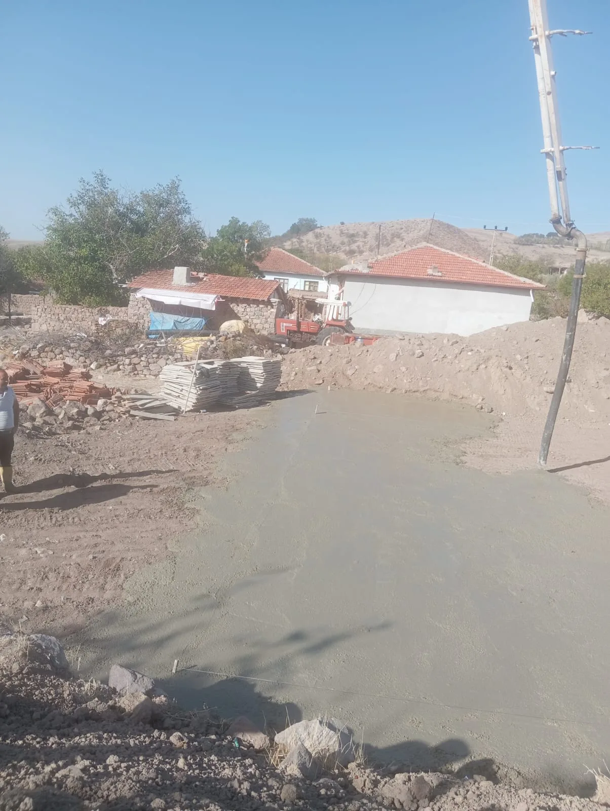 Yozgat’ın Büyüknefes Köyü’nde, köy konağı projesi için temel atma töreni