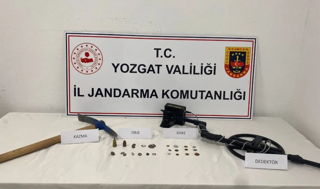 Yozgat’ın Akdağmadeni ilçesinde izinsiz kazı yaptığı tespit edilen bir kişi,