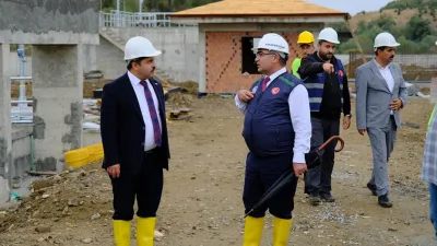 Akdağmadeni İlçesi'nde altyapı ve çevre yatırımlarını güçlendirme amacıyla inşa edilen