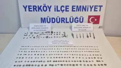 Yerköy İlçemizde tarihi eser kaçakçılığına yönelik düzenlenen operasyonda 384 parça