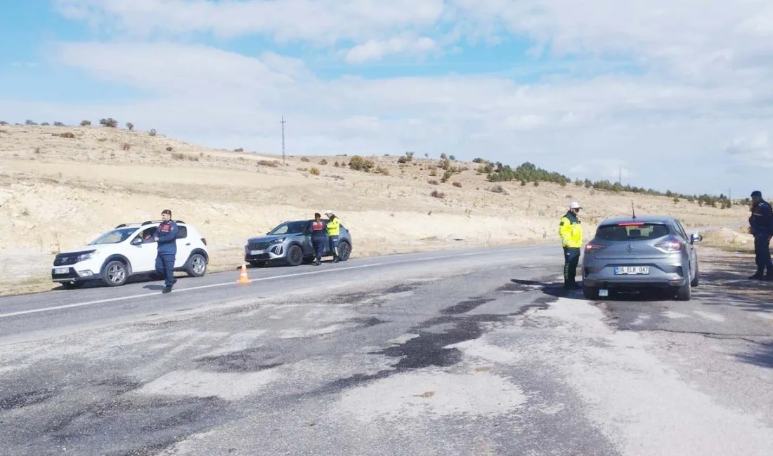 Yozgat’ın Çayıralan ilçesinde Jandarma ekipleri, sürücülere yönelik emniyet kemeri uygulaması