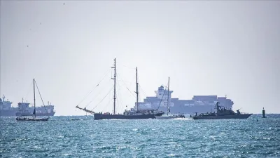 Gazze’ye insani yardım amacıyla yola çıkan Küresel Sumud Filosu aktivistleri,