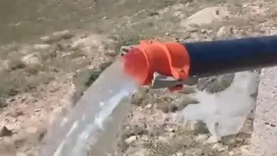 Yenipazar Belediye Başkanı Mustafa Özer, içme suyu tesisatına entegre edilen