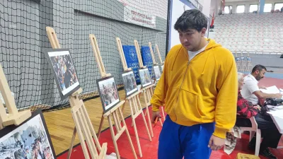 Yozgat'taki güreş müsabakalarında, Filistin'deki insanlık dramına dikkat çekmek amacıyla özel