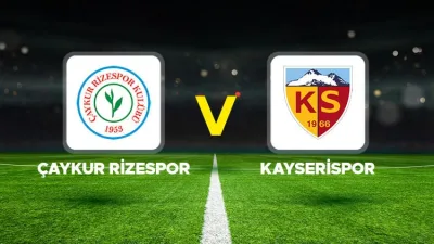 Trendyol Süper Lig’in 14. haftasında Çaykur Rizespor, Kayserispor’u Çaykur Didi