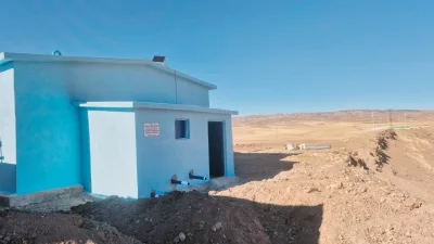 Yozgat'ın Musabeyli Köyü'nde inşa edilen 100 metreküplük içme suyu deposu,